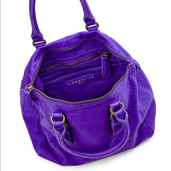 purple leather handbags
